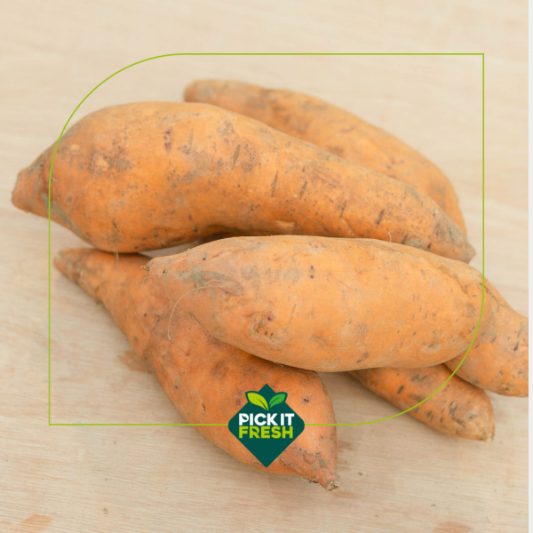 Pickitfresh versleverancier horecagroothandel AGF Limburg thuisbezorgd – zoete aardappel oranje seizoensfruit groentepakket
